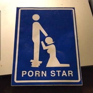 Vintage “PornStar” skater-brand logo sticker; rare; unused, some warp in paper